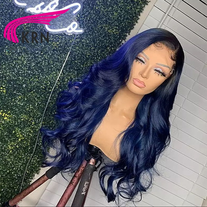 Brazilian Remy Wig 1B/Blue 13x4 - Mai Mai Beauty Supply