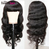 Brazilian Glueless Body Wave Wig With Bangs 130 Density - Mai Mai Beauty Supply
